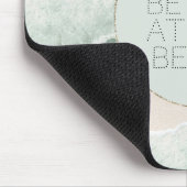 Sei glücklich Mint Kreis Strand Aqua Wellen Mousepad (Ecke)