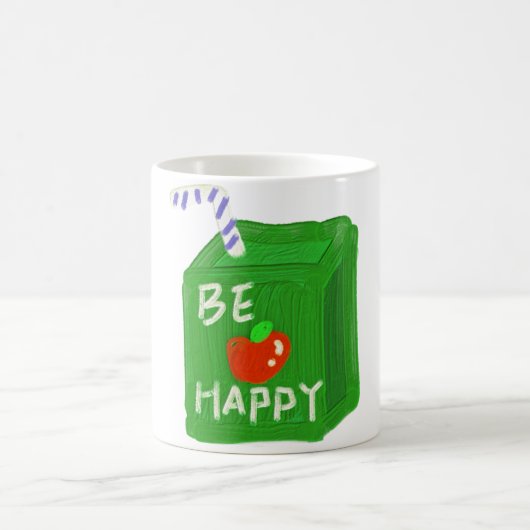 Sei glücklich mit Apple Design T-Shirts von Will P Kaffeetasse (Mittel)