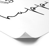 Sei glücklich mit dem schwarzen Schriftart Poster (Ecke)