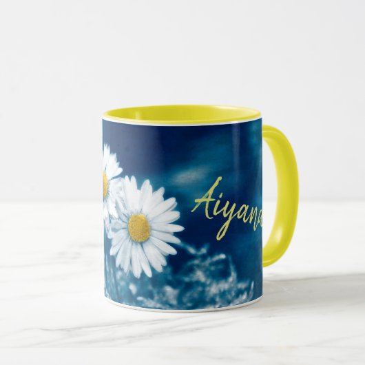 Sei glücklich mit Namen Tasse (VorderseiteRechts)