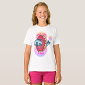Sei glücklich mit Niedlicher Dolphin und Sprinkle  T-Shirt (Vorne ganz)