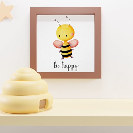 Sei glücklich, Niedliche Bienen fliegen Kinder Kin Poster