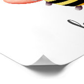 Sei glücklich, Niedliche Bienen fliegen Kinder Kin Poster (Ecke)