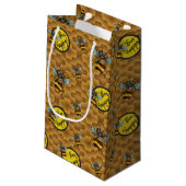 Sei glücklich! Niedliche Honey Bee Gift Bag Kleine Geschenktüte (Rückseite Schrägansicht)