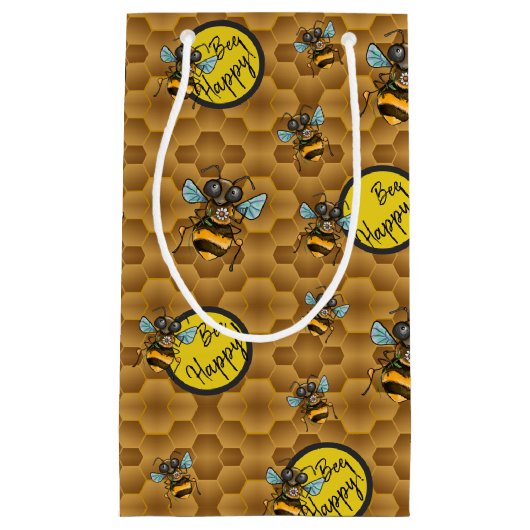 Sei glücklich! Niedliche Honey Bee Gift Bag Kleine Geschenktüte (Vorderseite)