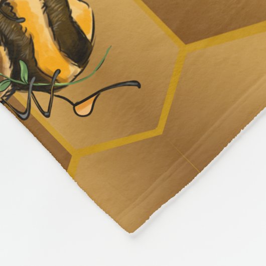 Sei glücklich! Niedliche Honigbiene Fleecedecke (Ecke)