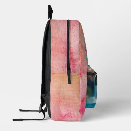 Sei glücklich Niedliche Unicorn Rainbow Magische F Bedruckter Rucksack (Links)