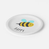 Sei glücklich pappteller (Schrägansicht)