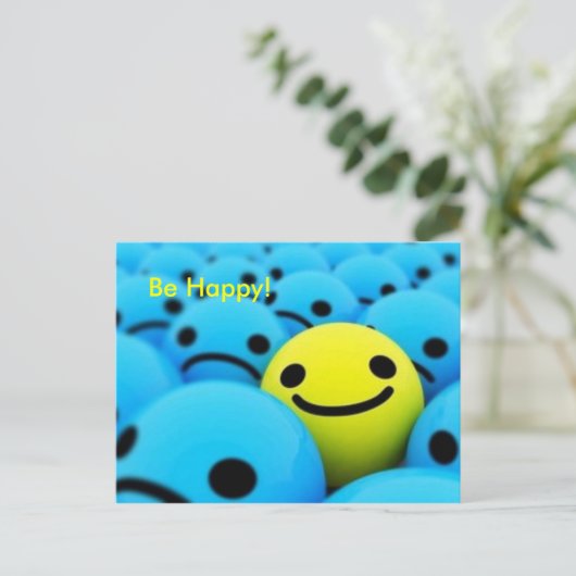 Sei glücklich! postkarte (Stehend Vorderseite)
