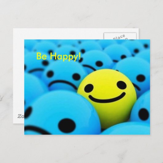 Sei glücklich! postkarte (Vorne/Hinten)