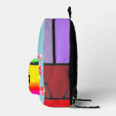 "Sei Glücklich" Retro-Rucksack Bedruckter Rucksack (Rechts)