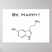 Sei glücklich! Serotonin Poster (Vorne)