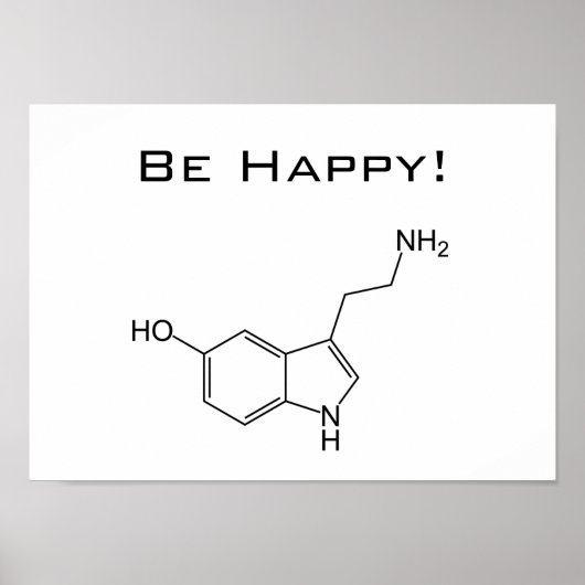 Sei glücklich! Serotonin Poster (Vorne)
