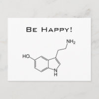 Sei glücklich! Serotonin Postkarte