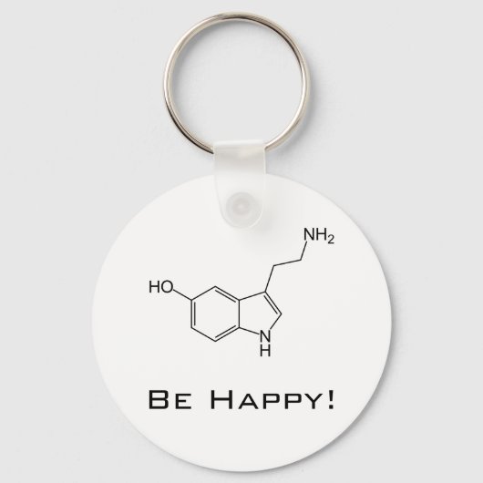 Sei glücklich! Serotonin Schlüsselanhänger (Vorderseite)