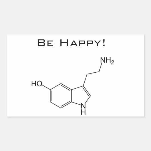 Sei glücklich! Serotonin Sticker (Vorderseite)