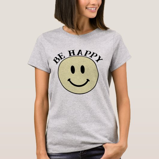 Sei glücklich Smile Face T-Shirt (Vorderseite)