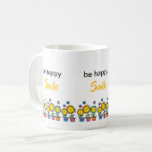 Sei Glücklich Sonnenblumen Blumen Tasse  (Vorderseite Links)
