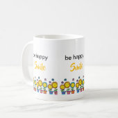Sei Glücklich Sonnenblumen Florale Tasse (Vorderseite Links)