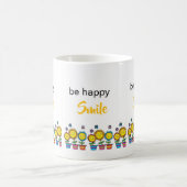 Sei Glücklich Sonnenblumen Florale Tasse (Mittel)