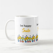 Sei Glücklich Sonnenblumen Florale Tasse (Links)
