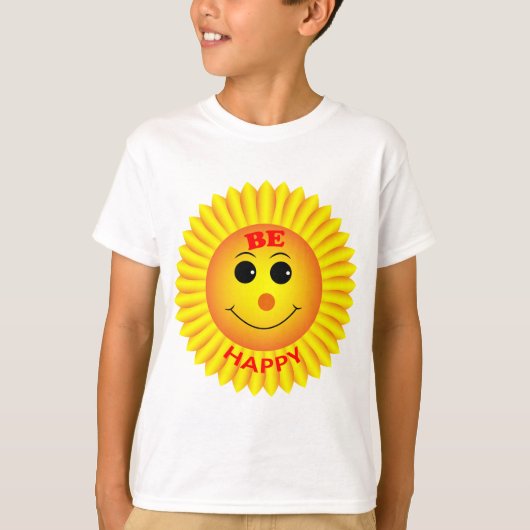 Sei glücklich T-Shirt (Vorderseite)