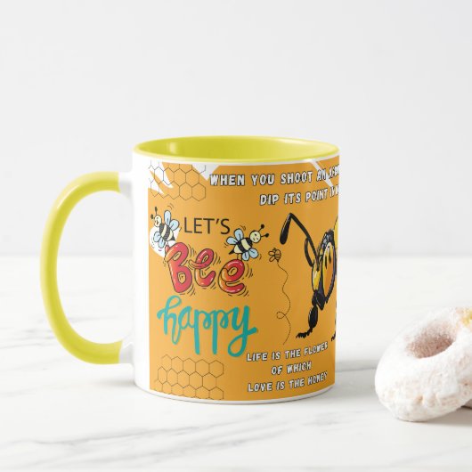 Sei glücklich tasse (Mit Donut)