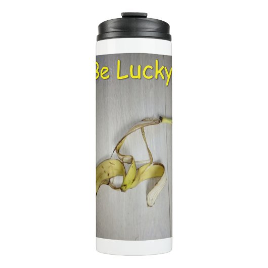 Sei glücklich! thermosbecher (Vorderseite)