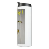 Sei glücklich! thermosbecher (Nach rechts gedreht)