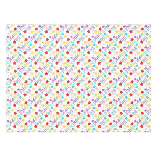 Sei glücklich! tischdecke (Vorderseite (Horizontal))