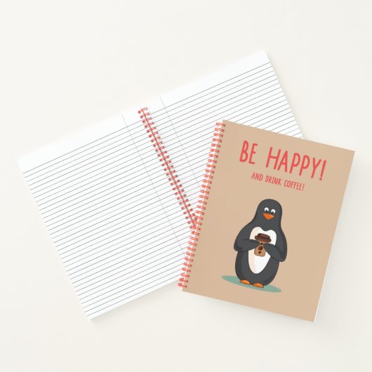Sei glücklich und trinke Kaffee Notizblock (Innenseite)