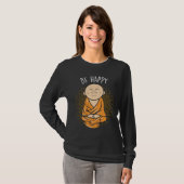 Sei glücklich Zen Little Buddha Mandala Buddhist T-Shirt (Vorne ganz)