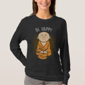 Sei glücklich Zen Little Buddha Mandala Buddhist T-Shirt (Vorderseite)