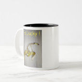 Sei glücklich! zweifarbige tasse (Vorderseite Links)