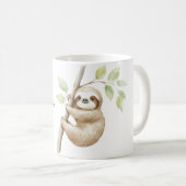 Sei glückliche Faultier im Baum Kaffeetasse (VorderseiteRechts)