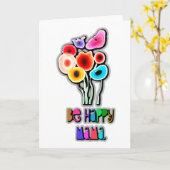 Sei glückliche Mama Karte (Gelbe Blume)