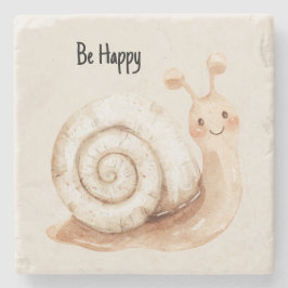 Sei Glückliche Schnecke Steinuntersetzer