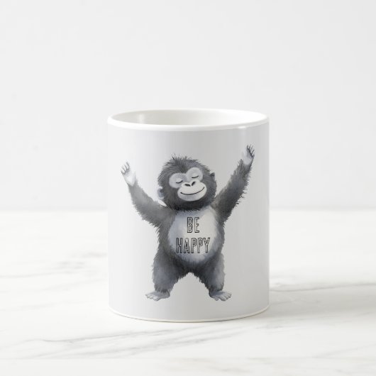 Sei Glücklicher Affe Kaffeetasse (Mittel)