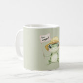 Sei glücklicher Frosch Kaffeetasse (Vorderseite Links)