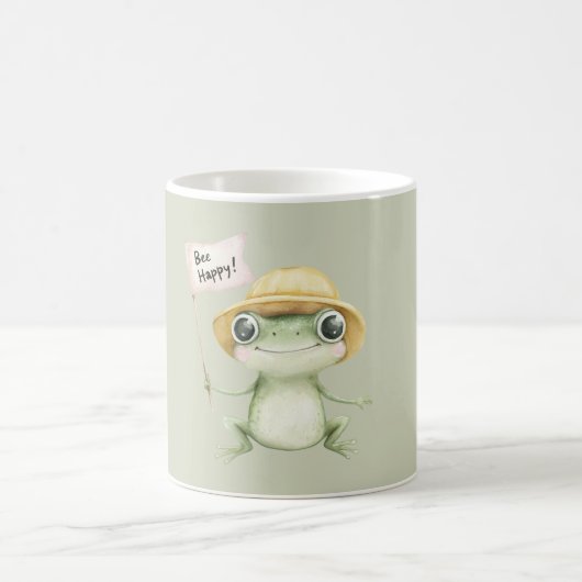 Sei glücklicher Frosch Kaffeetasse (Mittel)