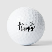 Sei glücklicher Frühjahr Sommer Golfball (Vorderseite)