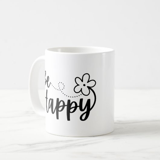 Sei glücklicher Frühjahr Sommer Kaffeetasse (Vorderseite Links)