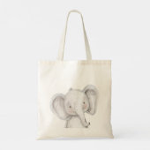 Sei glücklicher Giraffe Elefant Tragetasche (Rückseite)