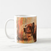 Sei glücklicher Hund Kaffeetasse (Links)