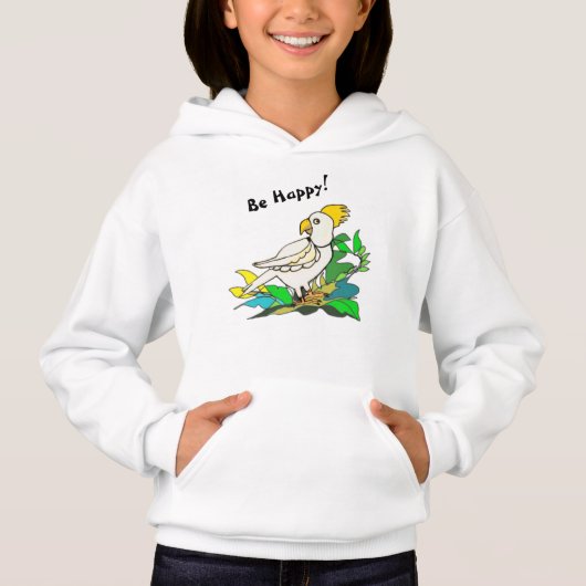 Sei glücklicher Kakadu Hoodie (Vorderseite)