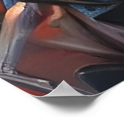 Sei glücklicher Skull | AI Art Poster (Ecke)