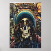Sei glücklicher Skull | AI Art Poster (Vorne)