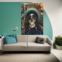 Sei glücklicher Skull | AI Art Poster