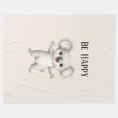Sei Glückliches Koala Bär Fleecedecke (Vorderseite (Horizontal))