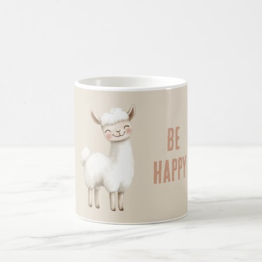 Sei glückliches Lama Kaffeetasse (Mittel)